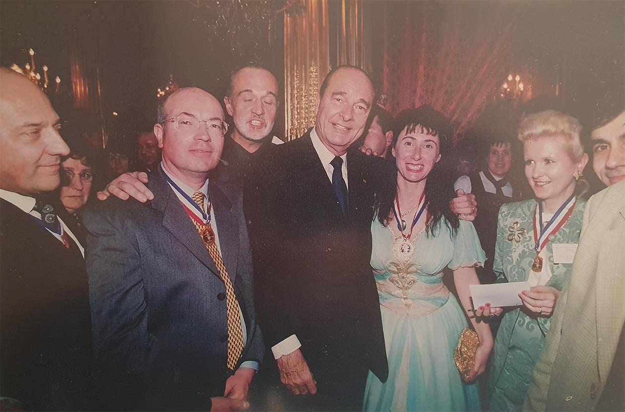 Sylvie Orsini à l’Élysée avec Jacques Chirac